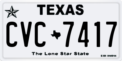 TX license plate CVC7417
