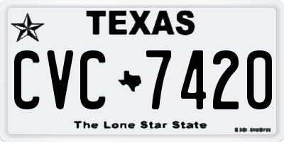 TX license plate CVC7420
