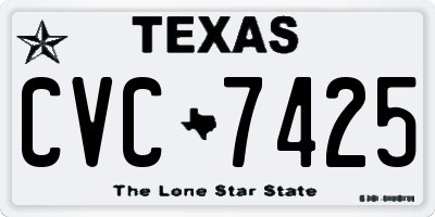 TX license plate CVC7425