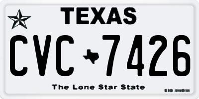 TX license plate CVC7426