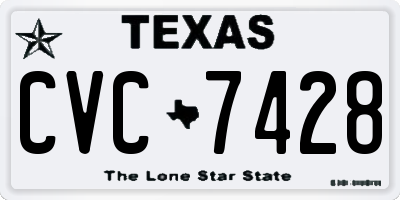 TX license plate CVC7428