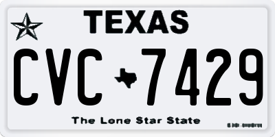 TX license plate CVC7429