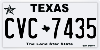 TX license plate CVC7435