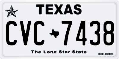 TX license plate CVC7438