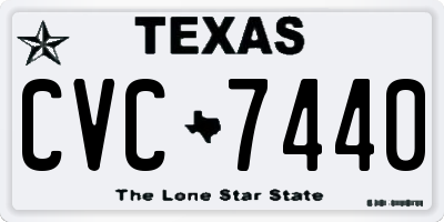 TX license plate CVC7440