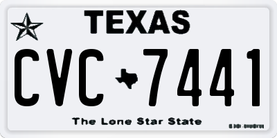 TX license plate CVC7441