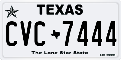 TX license plate CVC7444