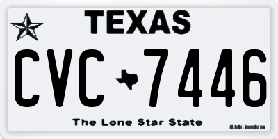 TX license plate CVC7446