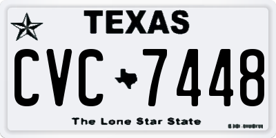 TX license plate CVC7448
