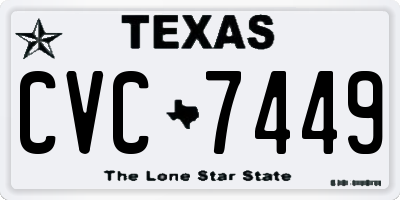 TX license plate CVC7449