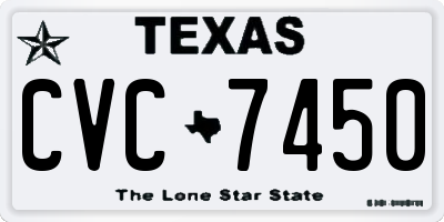 TX license plate CVC7450