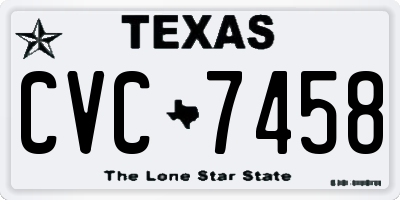 TX license plate CVC7458