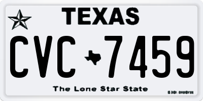 TX license plate CVC7459