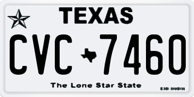 TX license plate CVC7460