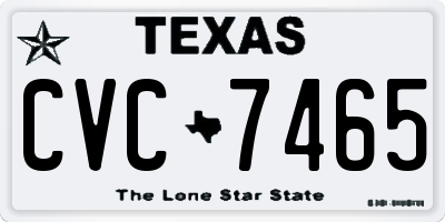 TX license plate CVC7465