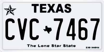TX license plate CVC7467