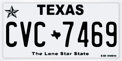 TX license plate CVC7469