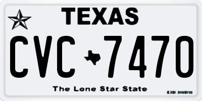 TX license plate CVC7470