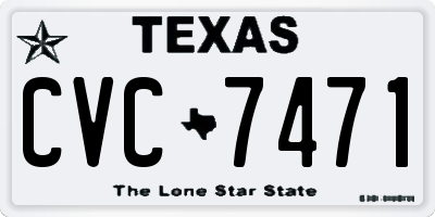 TX license plate CVC7471
