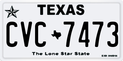 TX license plate CVC7473
