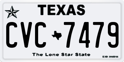 TX license plate CVC7479