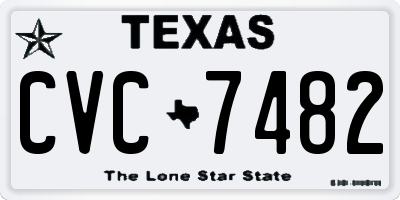 TX license plate CVC7482