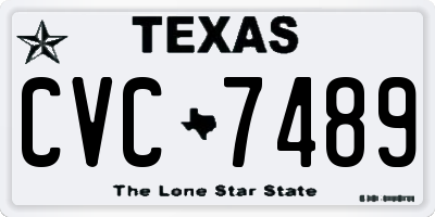 TX license plate CVC7489