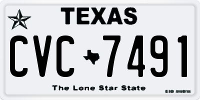TX license plate CVC7491
