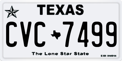 TX license plate CVC7499