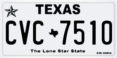 TX license plate CVC7510