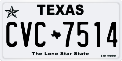 TX license plate CVC7514
