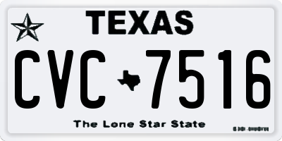 TX license plate CVC7516
