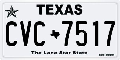 TX license plate CVC7517