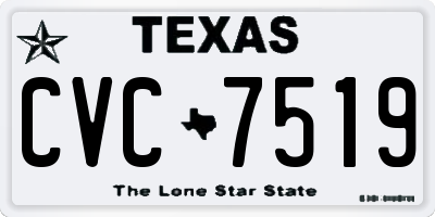 TX license plate CVC7519