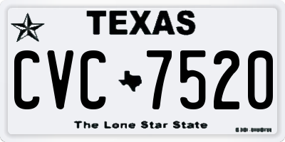TX license plate CVC7520