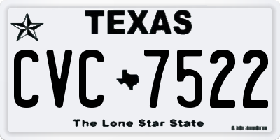 TX license plate CVC7522