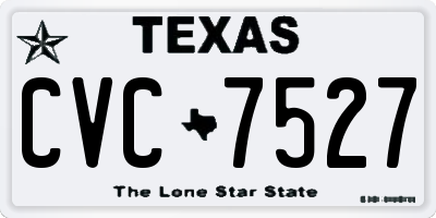 TX license plate CVC7527