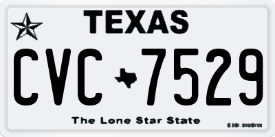 TX license plate CVC7529