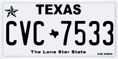 TX license plate CVC7533