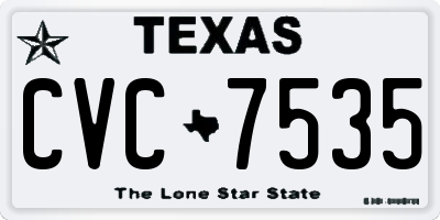 TX license plate CVC7535