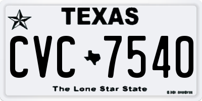 TX license plate CVC7540