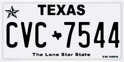 TX license plate CVC7544