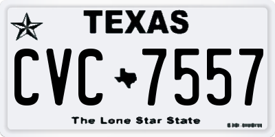 TX license plate CVC7557