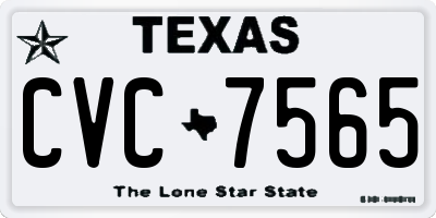 TX license plate CVC7565