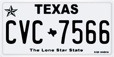 TX license plate CVC7566