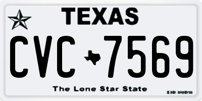 TX license plate CVC7569