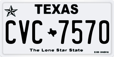 TX license plate CVC7570