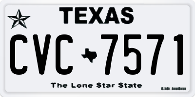TX license plate CVC7571