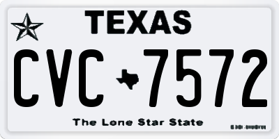 TX license plate CVC7572