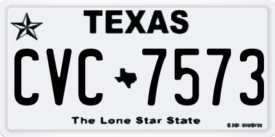TX license plate CVC7573